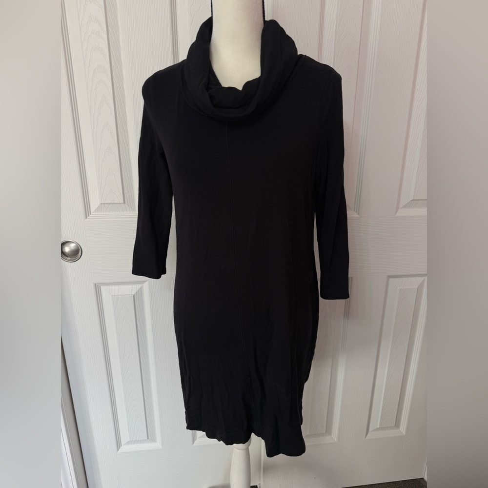 Loft Lounge Black Soft Cowl Neck Dress Size XS #2089 - Picture 2 of 6